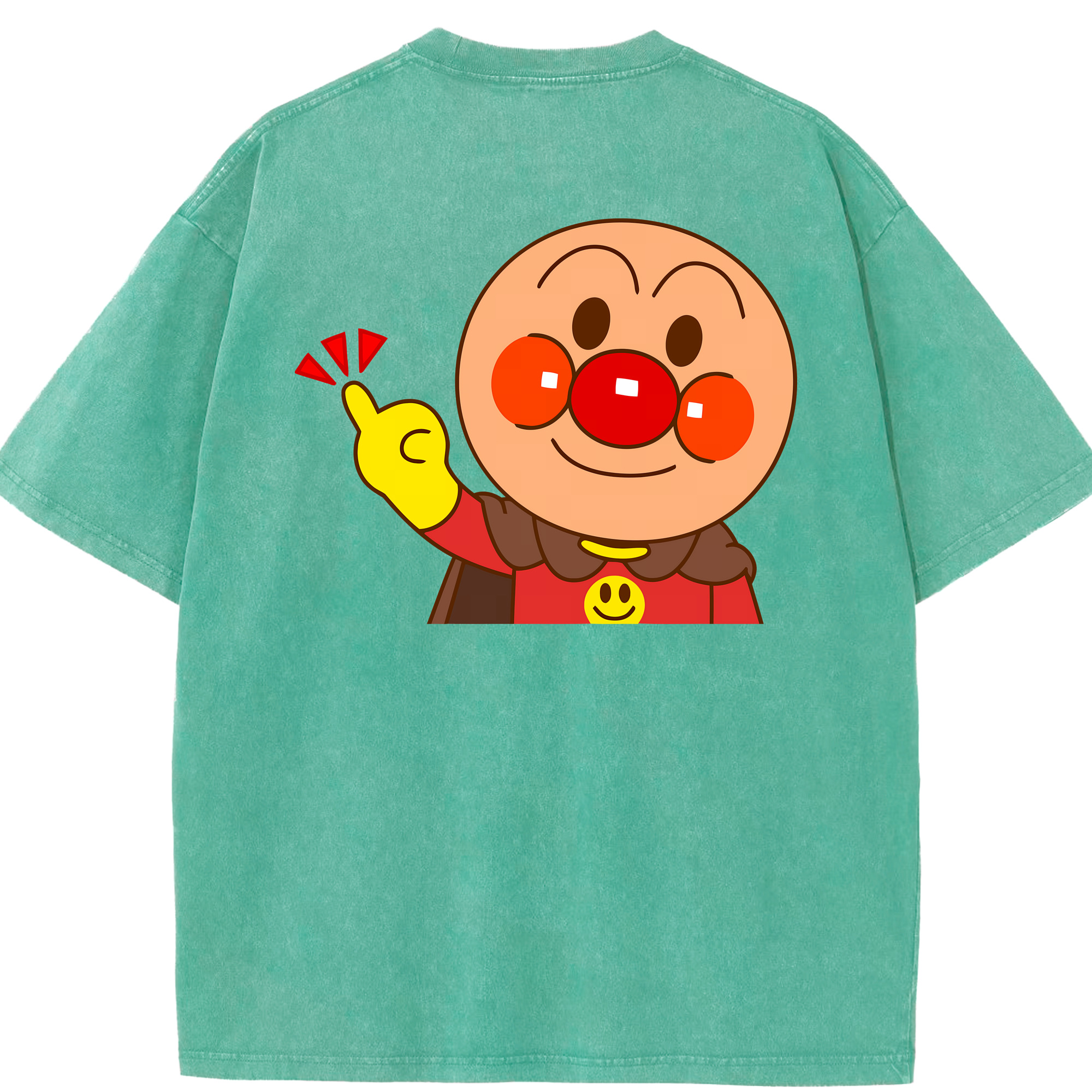 （画像用） アンパンマン Anpanman 綿100% ヴィンテージ風 半袖Tシャツ（背面プリント）